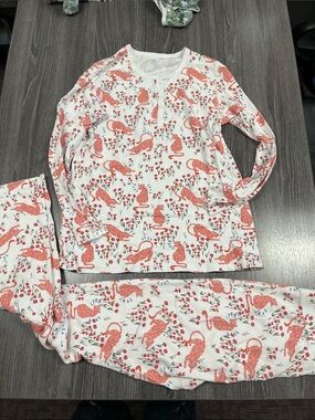 Roller rabbit long sleeve and pants pajamas leopard XS